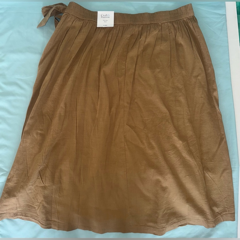 Women's Croft & Barrow Tie-Front Faux Wrap Mid-Rise Skirt - Picture 9 of 11